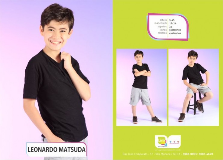 Modelo Link Leonardo Matsuda na campanha da Lemon