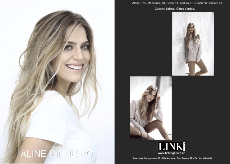 Modelo da agência Link, Aline Pinheiro, no comercial da Setin!